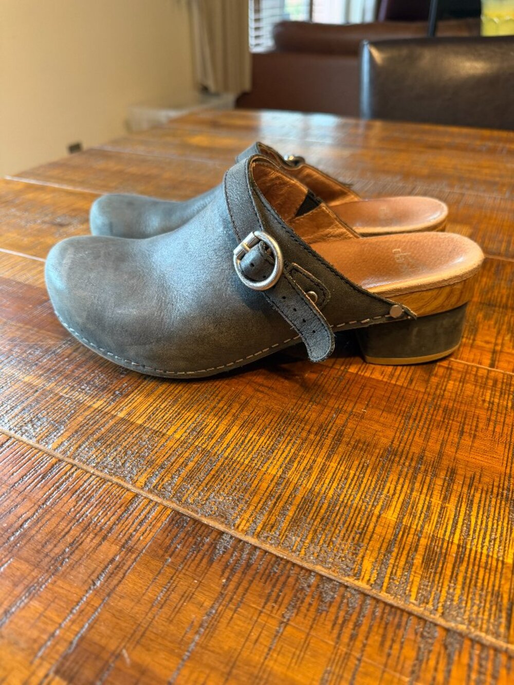 Dansko Clog Mule Leather Black/Grey - 39